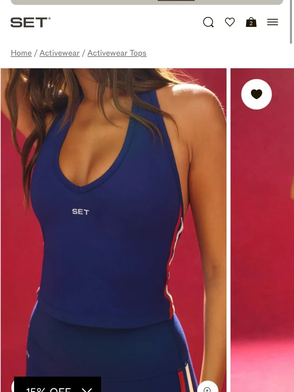 SET ACTIVE Women's Navy Halter Crop Top